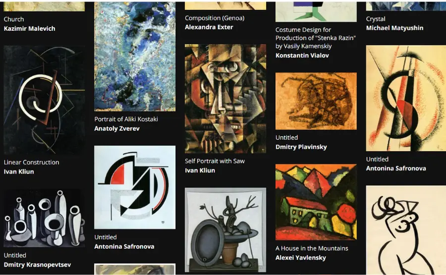 collage-di-quadri-esposti-presso-il-museo-di-avanguardie-russe-a-salonicco-con-diversi-stili-e-colori