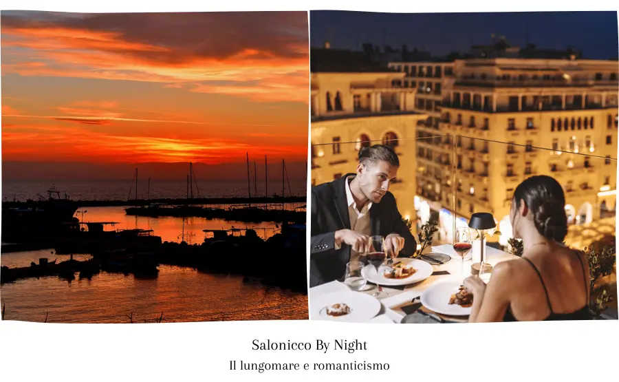 due-foto-una-rossa-tramonto-sul-lungomare-di-salonicco-l-altra-due-innamorati-che-mangiano-sulla-terrazza-dell-hotel-electra-palace-che-affaccia-sulla-piazza-aristotelous-di-sera