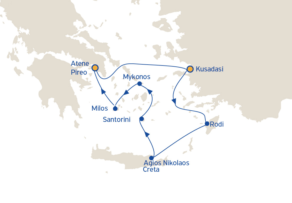 Tour Grecia Classica 4 notti + Crociera Egeo Idilliaco 7 notti con volo dall’Italia incluso