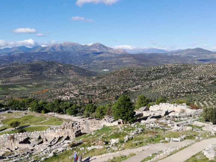 Vista dall'alto del sito archeologico di Micene Tour Grecia Classica