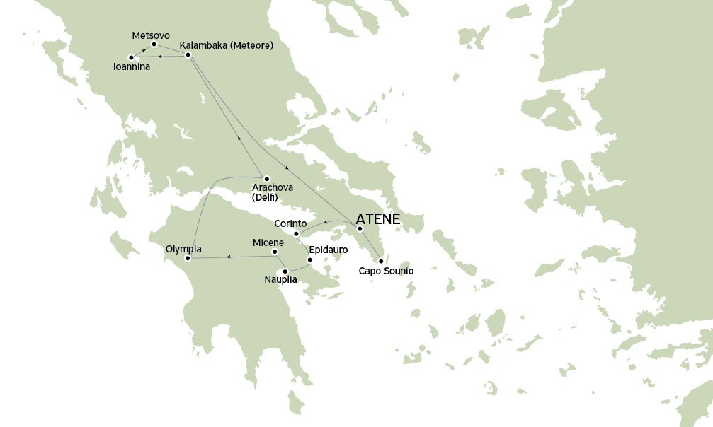 Gran Tour Atene, Grecia Classica, Meteore e Grecia del Nord 8 giorni con guida in italiano volo incluso