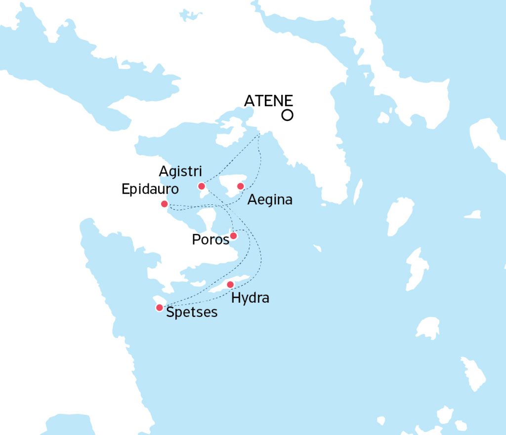 Crociera Caicco Isole Saroniche guida in italiano