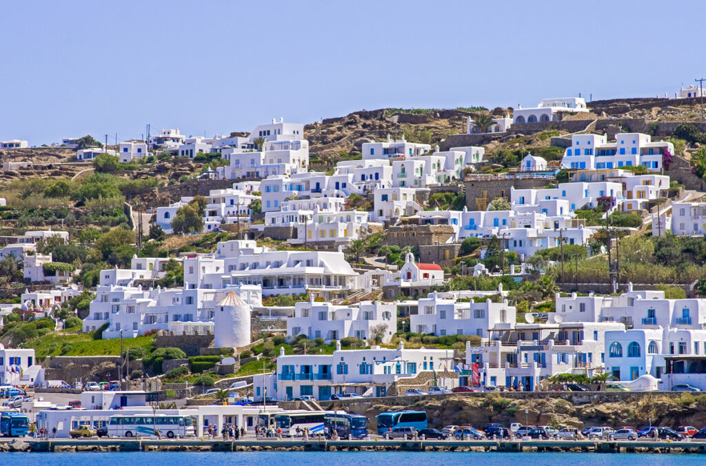 Giro panoramico dell’isola di Mykonos con accompagnatore in italiano